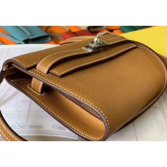 Special Grade Replica Hermes Kelly Classique To Go Wallet in Epsom Brown Clone Sale