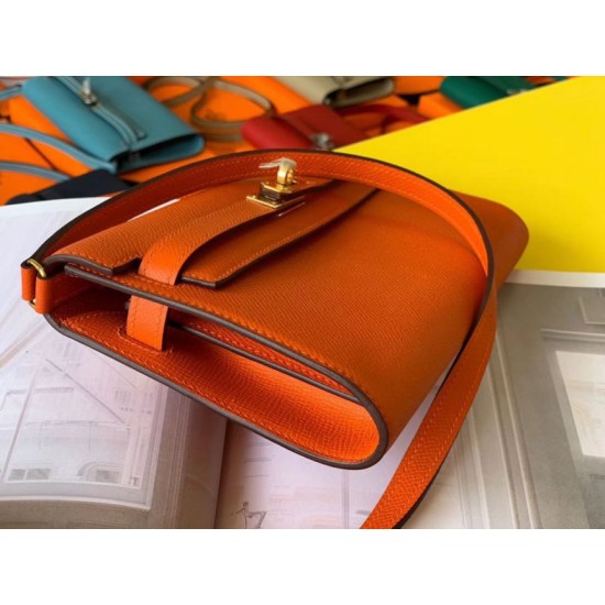 Special Grade Replica Hermes Kelly Classique To Go Epsom Wallet, Orange Clone Sale