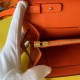 Special Grade Replica Hermes Kelly Classique To Go Epsom Wallet, Orange Clone Sale