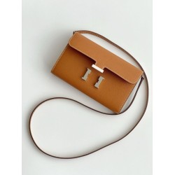 Special Grade Replica Hermes Constance To Go Epsom Wallet, Brown Clone Sale