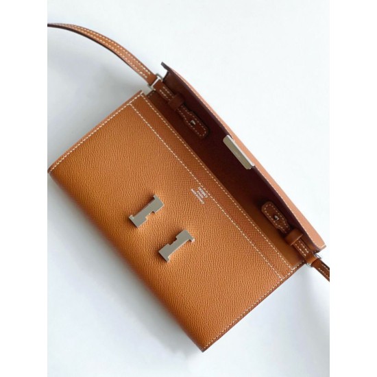 Special Grade Replica Hermes Constance To Go Epsom Wallet, Brown Clone Sale