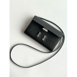 Special Grade Replica Hermes Constance To Go Epsom Wallet, Black Clone Sale