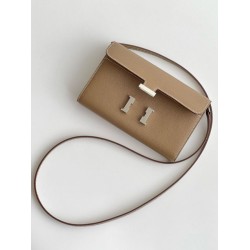 Special Grade Replica Hermes Constance To Go Epsom Wallet, Taupe Clone Sale