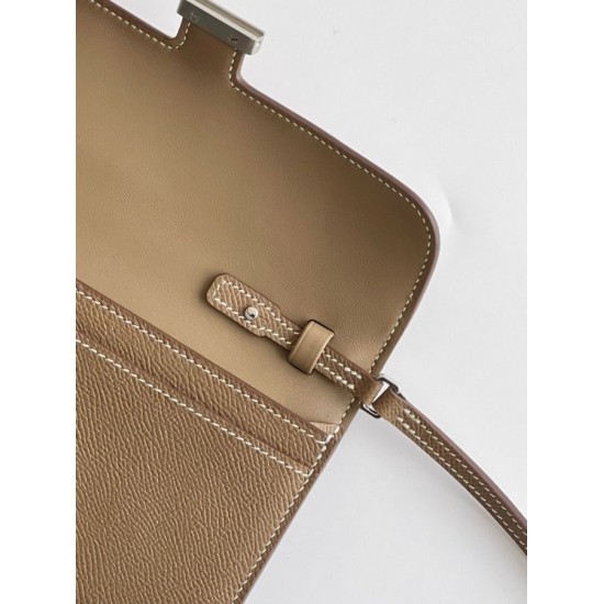 Special Grade Replica Hermes Constance To Go Epsom Wallet, Taupe Clone Sale
