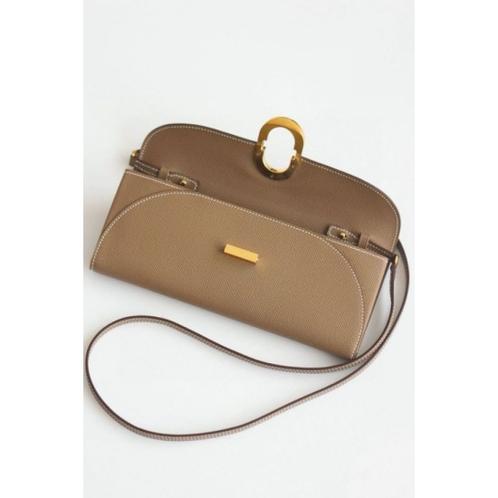 Special Grade Replica Hermes Maillon To Go Epsom Wallet, Gray Clone Sale