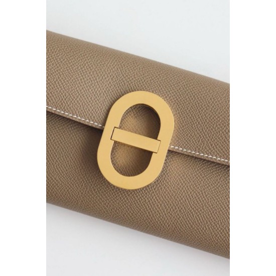 Special Grade Replica Hermes Maillon To Go Epsom Wallet, Gray Clone Sale