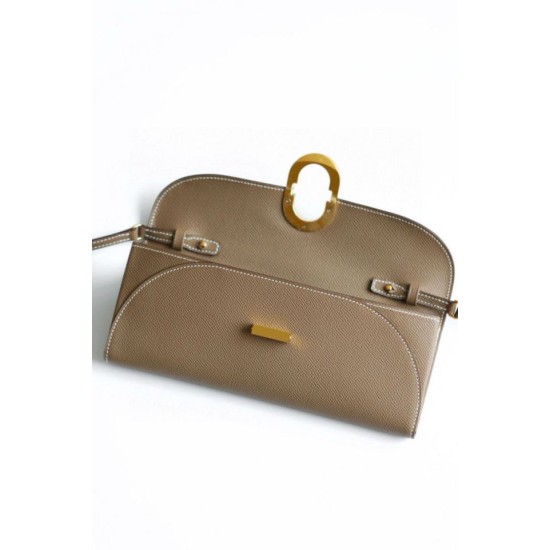Special Grade Replica Hermes Maillon To Go Epsom Wallet, Gray Clone Sale