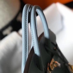 Replica Hermes Birkin 25cm 30cm 35cm Bag Blue Clemence
