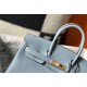 Replica Hermes Birkin 25cm 30cm 35cm Bag Blue Clemence