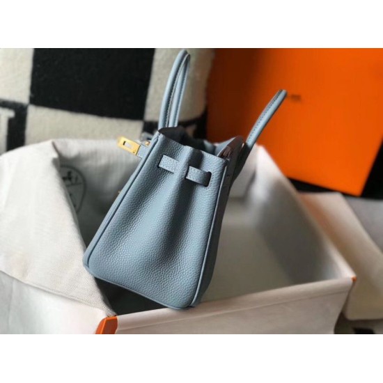 Replica Hermes Birkin 25cm 30cm 35cm Bag Blue Clemence