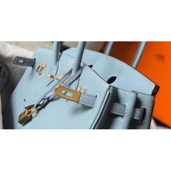 Replica Hermes Birkin 25cm 30cm 35cm Bag Blue Clemence
