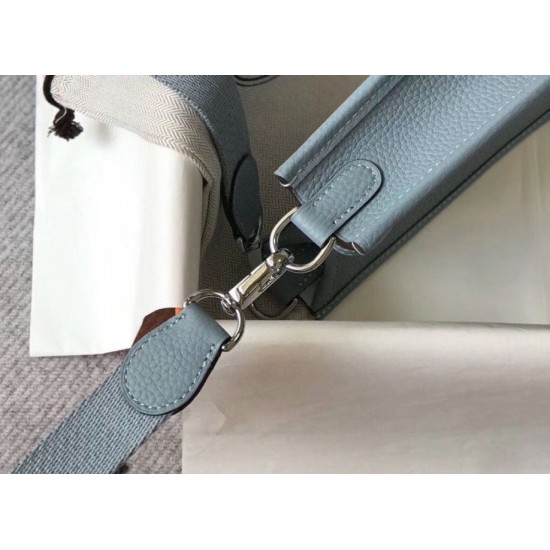 Replica Hermes Evelyne III TPM Mini Bag Blue Clemence