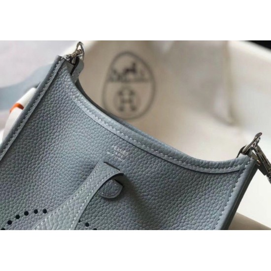 Replica Hermes Evelyne III TPM Mini Bag Blue Clemence