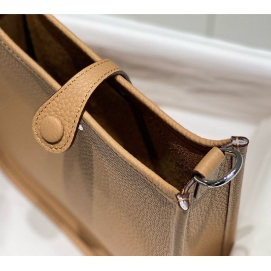 Replica Hermes Evelyne III TPM Mini Bag Brown Clemence