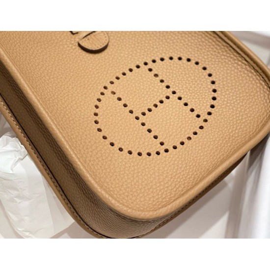 Replica Hermes Evelyne III TPM Mini Bag Brown Clemence