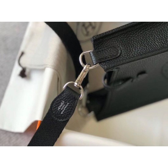 Replica Hermes Evelyne III TPM Mini Bag Black Clemence