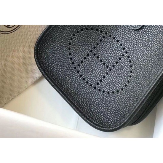 Replica Hermes Evelyne III TPM Mini Bag Black Clemence