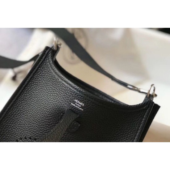 Replica Hermes Evelyne III TPM Mini Bag Black Clemence