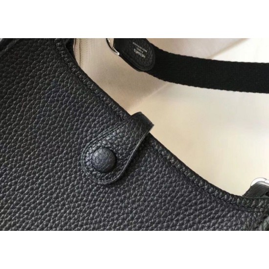Replica Hermes Evelyne III TPM Mini Bag Black Clemence