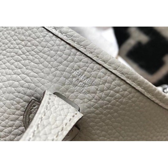 Replica Hermes Evelyne III TPM Mini Bag Gray Clemence