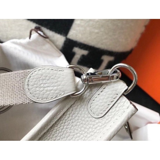 Replica Hermes Evelyne III TPM Mini Bag Gray Clemence
