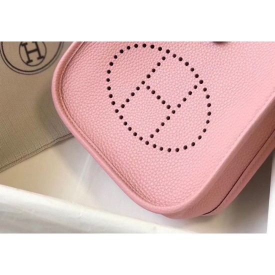 Replica Hermes Evelyne III TPM Mini Bag Pink Clemence