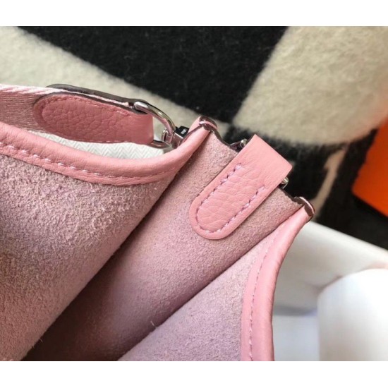 Replica Hermes Evelyne III TPM Mini Bag Pink Clemence