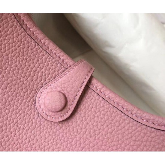 Replica Hermes Evelyne III TPM Mini Bag Pink Clemence