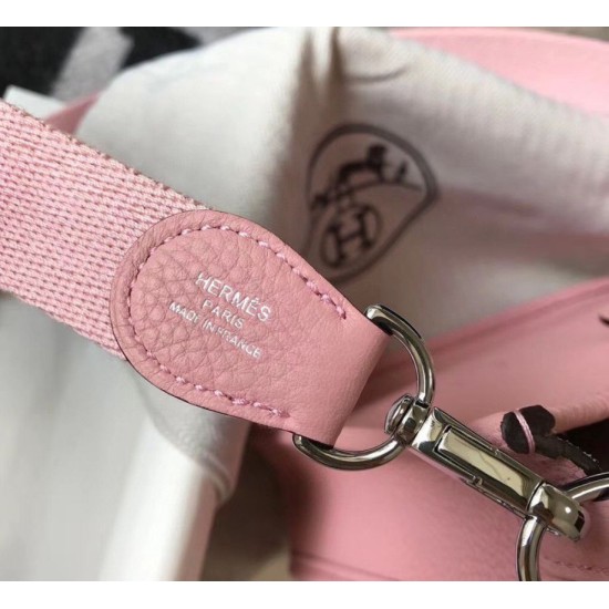 Replica Hermes Evelyne III TPM Mini Bag Pink Clemence