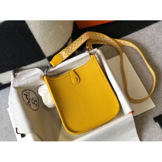 Replica Hermes Evelyne III TPM Mini Bag Orange Clemence