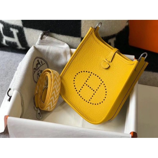 Replica Hermes Evelyne III TPM Mini Bag Orange Clemence