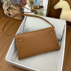 Replica Hermes Kelly Elan Handmade Bag Brown