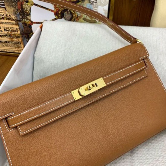 Replica Hermes Kelly Elan Handmade Bag Brown