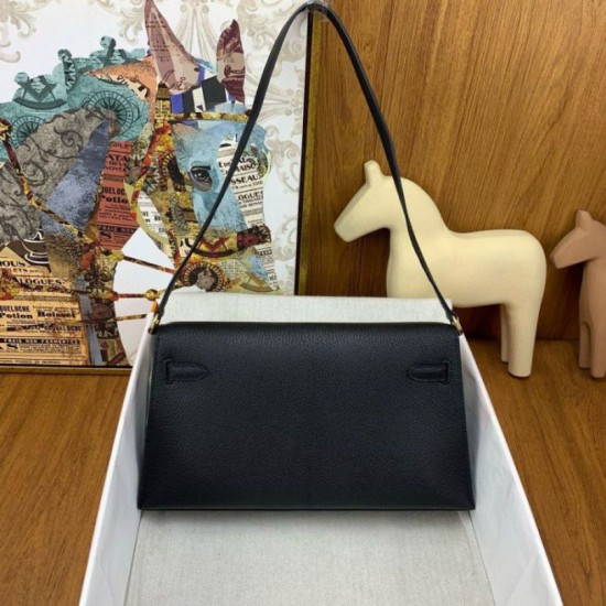 Replica Hermes Kelly Elan Handmade Bag Black