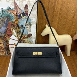 Replica Hermes Kelly Elan Handmade Bag Black