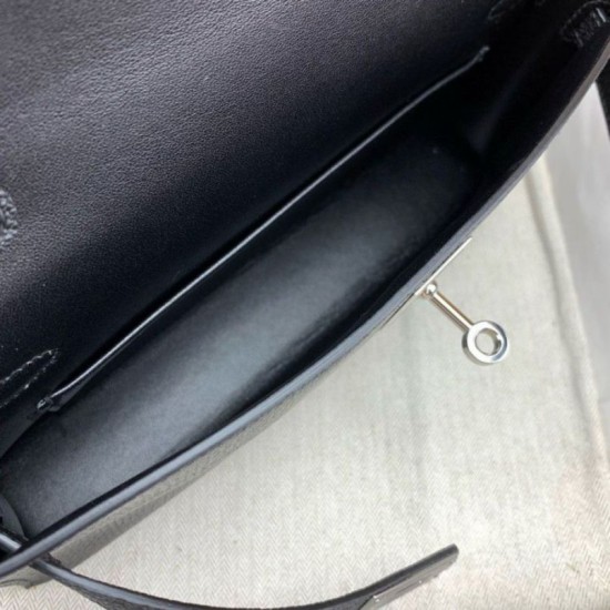 Replica Hermes Kelly Elan Handmade Bag Black