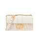 Replica Dior 30 Montaigne East-West Bag Dior Oblique denim With Chain Cream