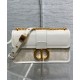 Replica Dior 30 Montaigne East-West Bag Dior Oblique denim With Chain Cream
