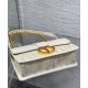 Replica Dior 30 Montaigne East-West Bag Dior Oblique denim With Chain Cream