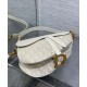 Replica Dior Saddle Bag Dior Oblique denim With Strap Cream