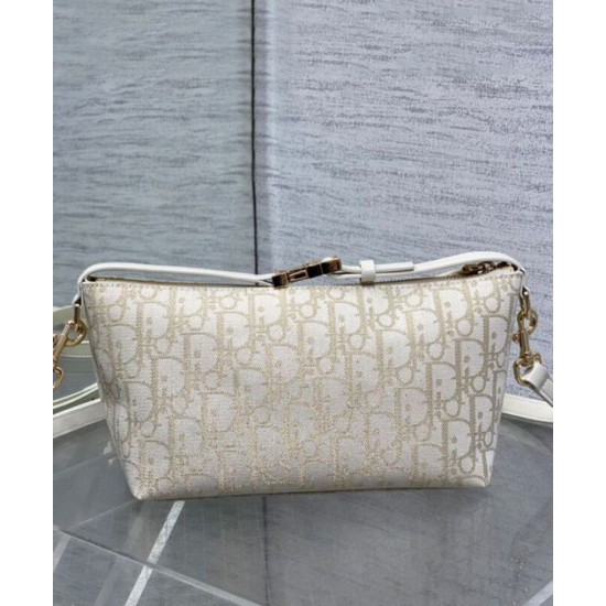 Replica Dior Medium DiorTravel Nomad Pouch Cream