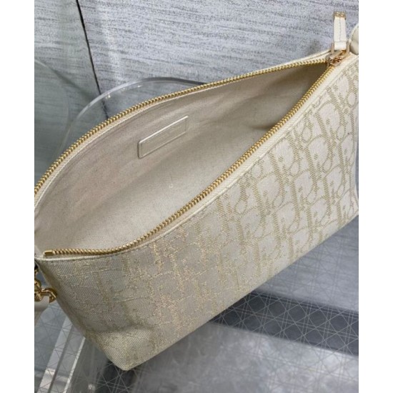 Replica Dior Medium DiorTravel Nomad Pouch Cream