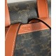 Replica Celine Backpack Celine Bonnie Triomphe Canvas Coffee