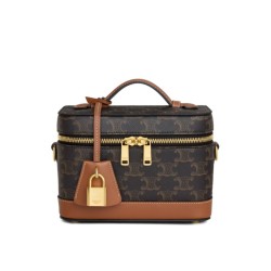 Replica Celine Vanity Triomphe Canvas Bag Coffee