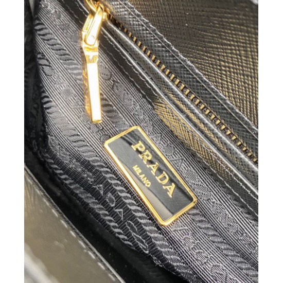 Replica Prada Mini/Medium Galleria Saffiano Bag 1BA906 Black