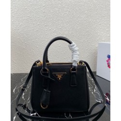 Replica Prada Mini/Medium Galleria Saffiano Bag 1BA906 Black