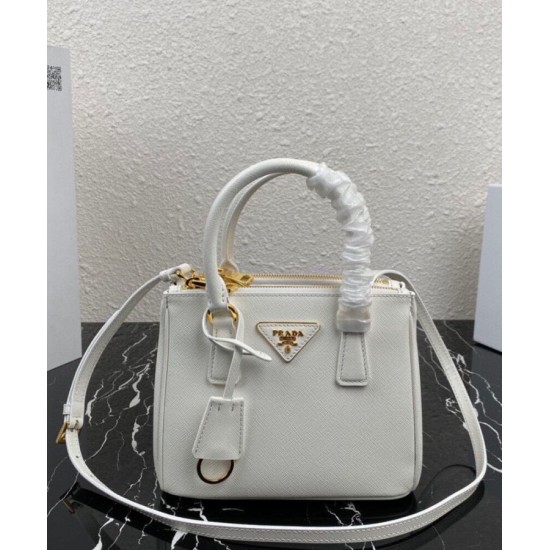 Replica Prada Mini/Medium Galleria Saffiano Mini-bag 1BA906 White Replica Prada Mini/Medium Galleria Saffiano Mini-bag 1BA906 White