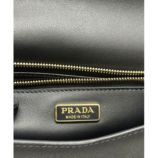 Replica Prada Saffiano Shoulder Bag Black