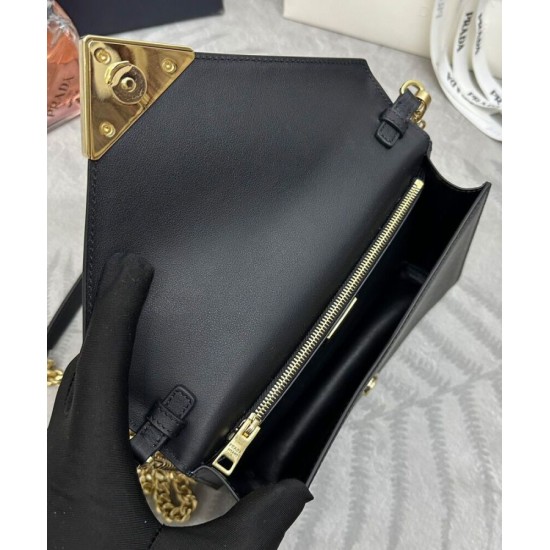 Replica Prada Saffiano Shoulder Bag Black