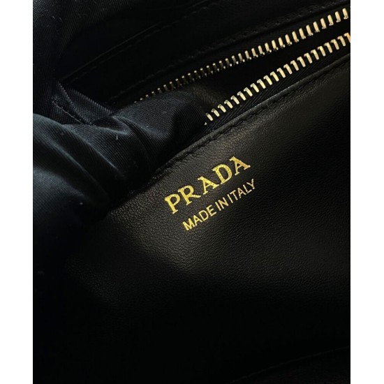 Replica Prada Medium Top-handle Bag 1BB126 Black